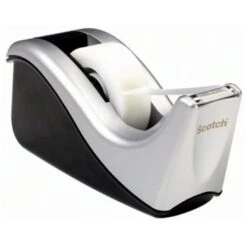 Scotch® Silver/black Desktop 2-Tone Tape Dispenser, Package Of 2