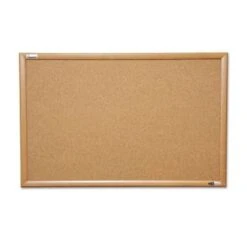 Skilcraft Quartet Cork Board, 36 X 48, Oak Frame