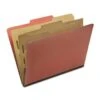 Skilcraft Pocket-Style Folder, 2 Dividers, Letter, Earth Red, Pack Of 10 -Print And File 144910 w MainProductImage Lg