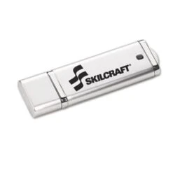 Skilcraft Ultra-Slim Flash Drive, 4 Gb, Silver