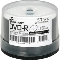 Skilcraft Laser Printable Dvd-R, Package Of 50
