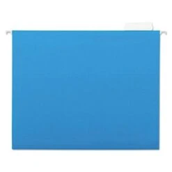 Skilcraft Hanging File Folder, Letter Size, 1/5-Cut Tab (Blue) (25-Pack)