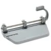 Skilcraft Adjustable Medium-Duty Three-Hole Punch, 1/4 Holes, Gray -Print And File 145753 w MainProductImage Lg