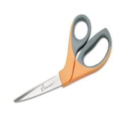 Skilcraft Scissors, 8.25 Long, 3.63 Cut Length, Orange/gray Offset Handle