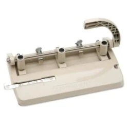 Skilcraft Heavy-Duty Three-Hole Punch, 13/32 Holes, Beige