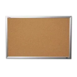 Skilcraft Quartet Cork Board, 36 X 48, Anodized Aluminum Frame
