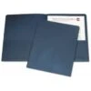Skilcraft Double Pocket Portfolio, Letter Size, Dark Blue, Box Of 25