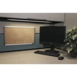 Skilcraft Quartet Cubicle Cork Board, 24 X 14, Aluminum Frame
