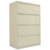 Alera® Four-Drawer Lateral File Cabinet, 36w X 19-1/4d X 53-1/4h, Putty