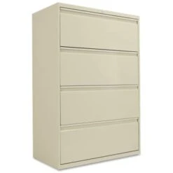 Alera® Four-Drawer Lateral File Cabinet, 36w X 19-1/4d X 53-1/4h, Putty