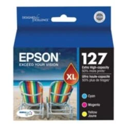 Epson® 127 Durabrite Ultra Ink Cartridge, Tri-Color Package Of 3