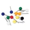 Gem Office Products Spherical Head Map Tacks Assorted Color, Box Of 10