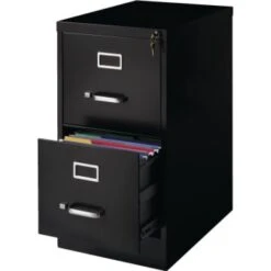 Realspace® Pro Steel Vertical File, 2 Drawer, 28 3/8" X 15", Black