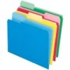 Pendaflex® 2-Tone Color Cutless Watershed Assorted Color Folders Pack Of 100