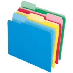 Pendaflex® 2-Tone Color Cutless Watershed Assorted Color Folders Pack Of 100