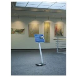 Durable Info Sign Duo Floor Stand Tabloid-Size Inserts 15 X 50 Clear -Print And File 229119 BottomView Lg
