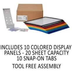 Durable Wall Reference System 10 Panels Assorted Borders And Panels -Print And File 229155 LeftView Lg