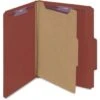 SMEAD® Classification Folders With Fasteners, Letter, Red, Pack Of 10 -Print And File 242806 WebOnly Lg
