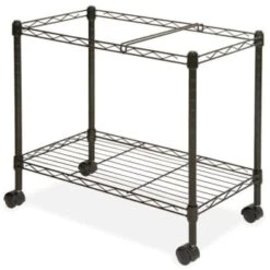 Lorell® Mobile File Cart - 4 Casters - Steel - Black
