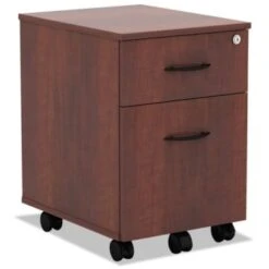 Alera Valencia Series Mobile B/f Pedestal File Cabinet (Med. Cherry)