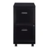 Space Solutions 18" Deep 2 Drawer Mobile Letter Width Vertical File Cabinet, Black -Print And File 287898 MainProductImage Lg