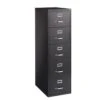Hirsh 26.5" Deep 5 Drawer Legal Width Commercial Vertical File Cabinet, Black -Print And File 287935 MainProductImage Lg