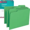 Smead® Color File Folders, Letter Size, Green, Box Of 100 -Print And File 316676 V Lg