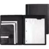 Foray® Padfolio With Flap Pockets, Black -Print And File 316865 V Lg