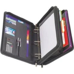 Samsonite® Vinyl 3-Ring Padfolio, Black