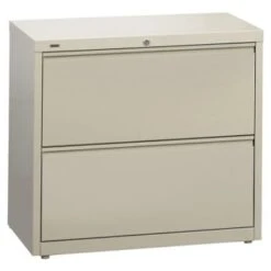 Workpro® Steel Lateral File Cabinet, 2-Drawer, 28"h X 36"w X 18-5/8"d Putty