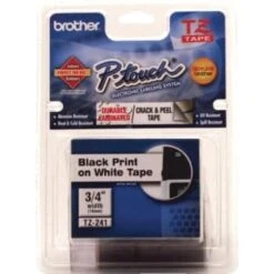 Brother® TZe-241 Black-On-White Tape, 3/4" X 26'3"