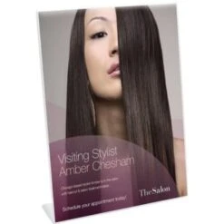 Office Depot® Brand Slanted Sign Holder, Vertical, 11" X 8-1/2", Clear