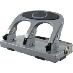 Office Depot® Deluxe 3-Hole Heavy-Duty Punch Silver