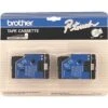 Brother® Tc-20 Black-On-White Tapes, 1/2" X 25', Pack Of 2 -Print And File 317250 V Lg