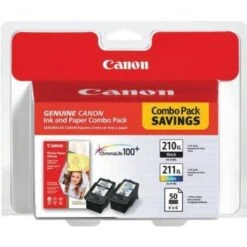 Canon® Canon PG-210XL / CL-211XL Ink Cartridge & Paper Combo Pack