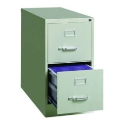 Hirsh 26.5" Deep 2 Drawer Letter Width Vertical File Cabinet, Commercial Grade, Light Gray -Print And File 334108 DetailedProductView3 Lg