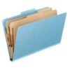 Pendaflex® Sky Blue Letter Size Pressboard Classification Folder Package Of 10