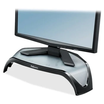 Fellowes® Black Smart Suites Corner Monitor Riser 3 Fellowes® Black Smart Suites Corner Monitor Riser