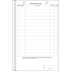 Maintenance Journal Pegboard, Package Of 100