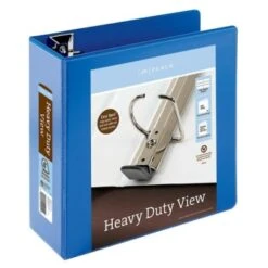 Office Depot® Heavy-Duty Easy Open Blue D-Ring View Binder With 4 Inch Rings