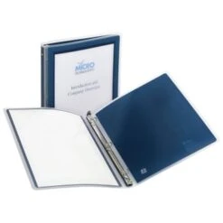 Avery® Flexi-View Navy Blue Round Ring Binder With 1/2 Inch Rings