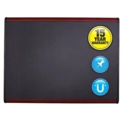 Quartet® Mahogany Rectangular Magnetic Fabric Bulletin Board 48" X 36"