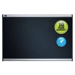 Quartet® Black Embossed Foam Rectangular Bulletin Board 36" X 48"