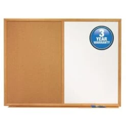 Quartet® Natural Oak Frame Dry-Erase/cork Bulletin Board 24" X 36"