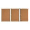 Quartet® Anodized Aluminum Frame 3-Door Enclosed Bulletin Board 36" X 72"