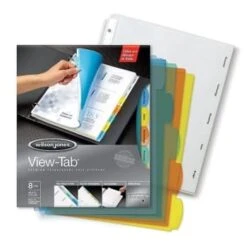 Wilson Jones® View-Tab Multicolor/transparent Divider, Package Of 5