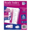Avery® Index 10-Tab Uncollated Divider, Package Of 24 2 Avery® Index 10-Tab Uncollated Divider, Package Of 24 -Print And File 738316 w MainProductImage BUS Lg