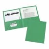 Avery® Green 2-Pocket Folder Without Fastener, Package Of 25 -Print And File 738566 w MainProductImage BUS Lg