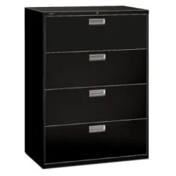 Hon® Black 4-Drawer 600 Series Lateral File 53-1/4 X 42 X 19-1/4inch
