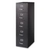 Lorell® Fortress Black 5-Drawer Legal-Size Steel Vertical File Cabinet -Print And File 738603 w MainProductImage BUS Lg